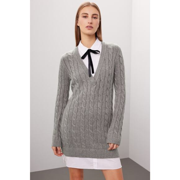 English Factory Cable Knit Sweater Dress - Picture 1 of 8